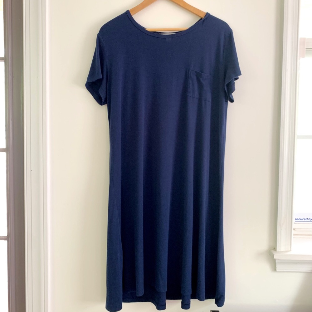 Amour Vert Navy Pocket Knit Dress